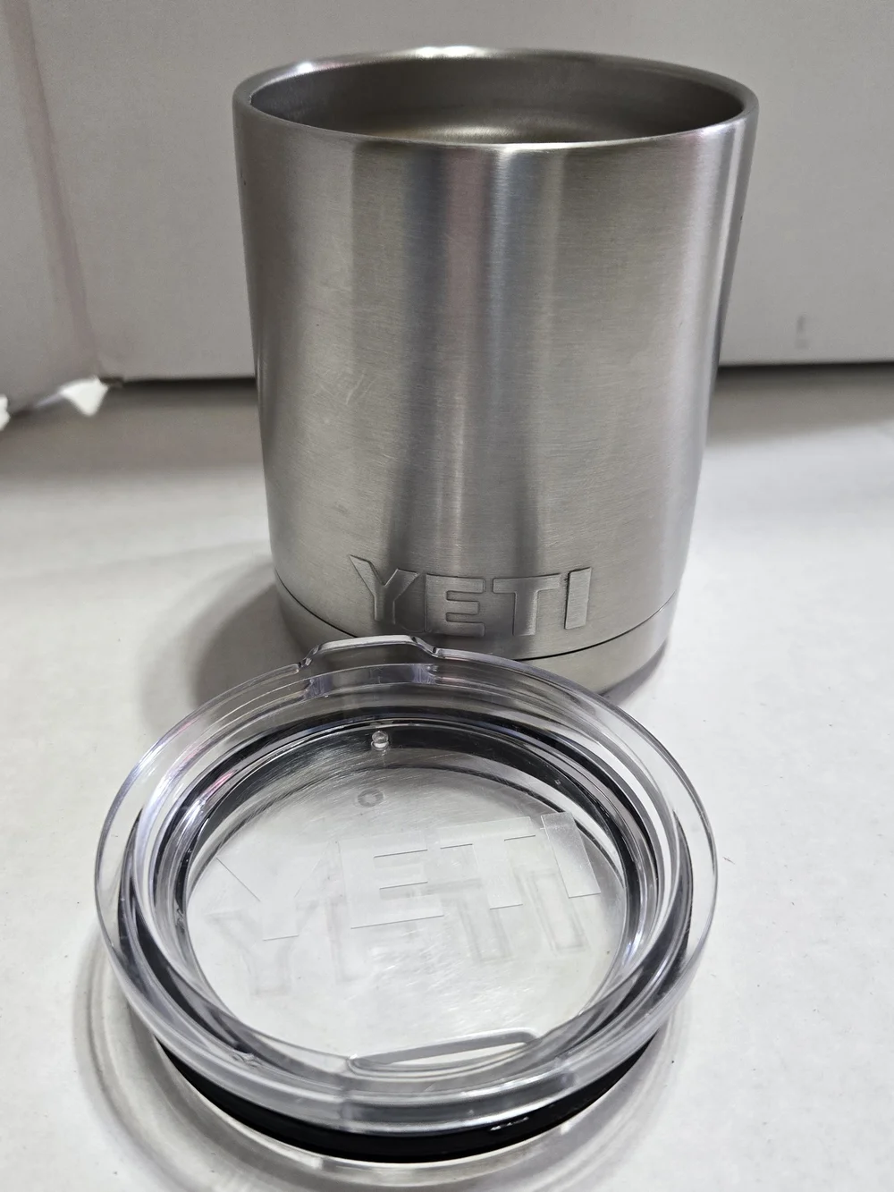YETI Rambler Lowball 10 oz. Stainless Steel With Clear Plastic Lid